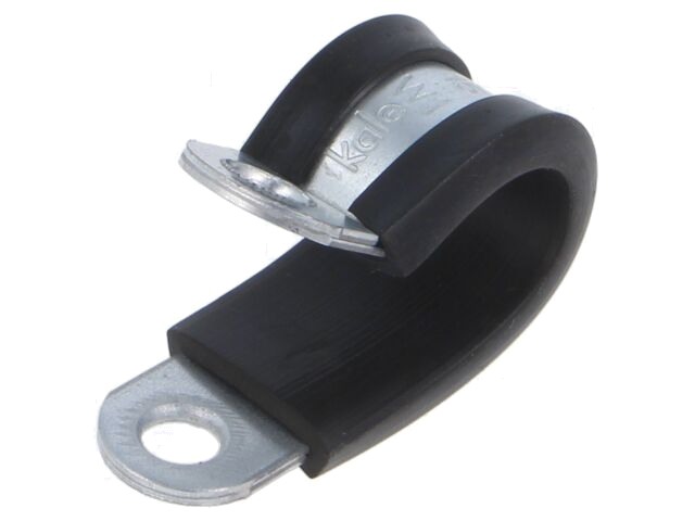 Bevestigingsbeugel; Øbundel: 15mm; W: 15mm; staal; Ømont.op: 6,4mm Bevestigingsbeugel; Øbundel: 15mm; W: 15mm; staal; Ømont.op: 6,4mm